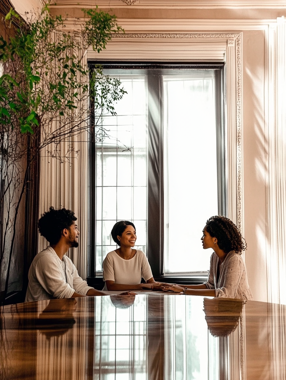 a couple in mediation